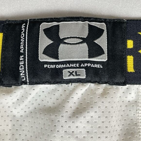Under Armour Heat Gear Boxer Brief Compression Shorts Cup Boys XL White Yellow - Picture 4 of 13